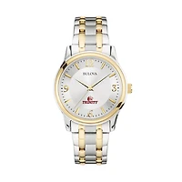 Men's Bulova  Silver/Gold Trinity Tigers Two-Tone Stainless Steel Watch