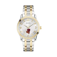 Men's Bulova  Silver/Gold Ursinus Bears Two-Tone Stainless Steel Watch