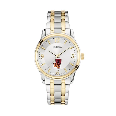 Men's Bulova  Silver/Gold Ursinus Bears Two-Tone Stainless Steel Watch