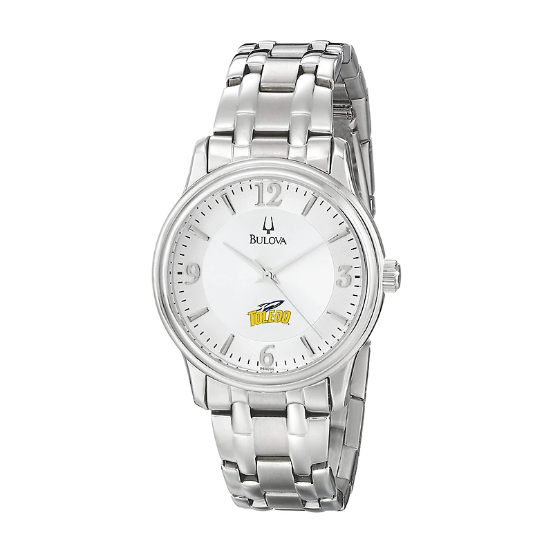 Men's Bulova Silver Toledo Rockets Stainless Steel Quartz Watch