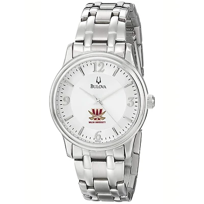 Men's Bulova  Silver Walsh Cavaliers Stainless Steel Quartz Watch