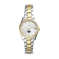 Women's Fossil  Silver/Gold Tennessee-Martin Skyhawks Scarlette Mini Two-Tone Stainless Steel Watch