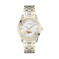 Men's Bulova  Silver/Gold Wisconsin-Stevens Point Pointers Two-Tone Stainless Steel Watch