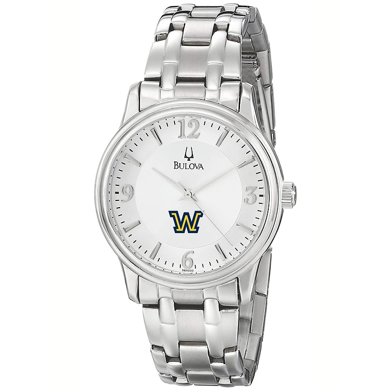 Men's Bulova  Silver Wilkes Colonels Stainless Steel Quartz Watch