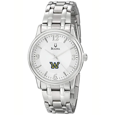 Men's Bulova  Silver Wilkes Colonels Stainless Steel Quartz Watch