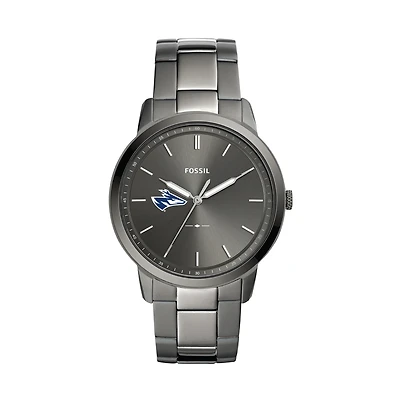 Men's Fossil  Gray Nebraska-Kearney Lopers Minimalist Three-Hand Smoke Watch