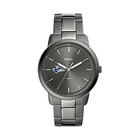 Men's Fossil  Gray Nebraska-Kearney Lopers Minimalist Three-Hand Smoke Watch
