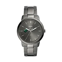 Men's Fossil  Gray Northeastern State Riverhawks Minimalist Three-Hand Smoke Watch