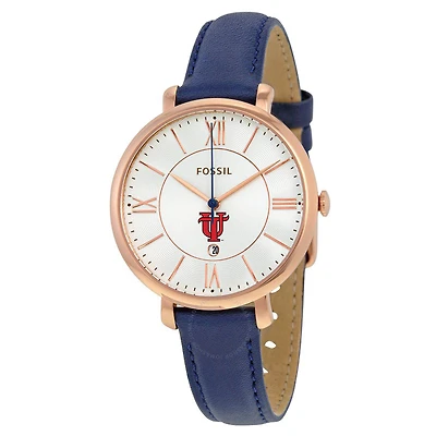 Women's Fossil Gold/Navy Tampa Spartans Jacqueline Leather Watch