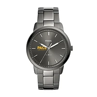 Men's Fossil  Gray Pace University Setters Minimalist Three-Hand Smoke Watch
