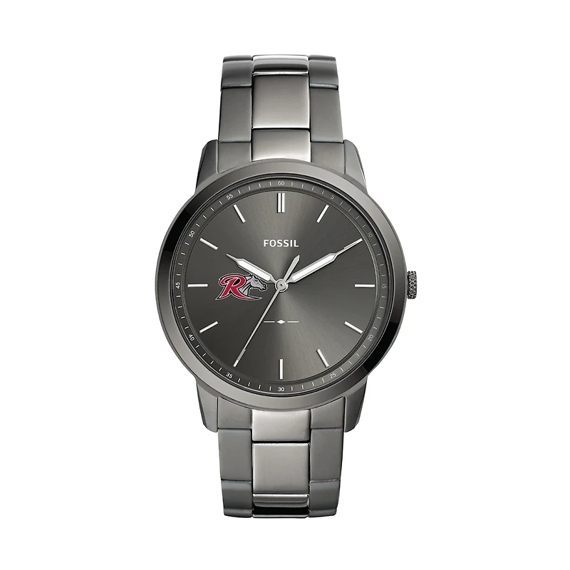 Men's Fossil  Gray Rider Broncs Minimalist Three-Hand Smoke Watch