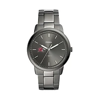 Men's Fossil  Gray Rider Broncs Minimalist Three-Hand Smoke Watch