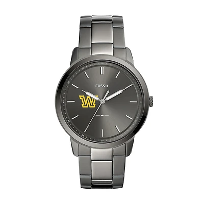 Men's Fossil Gray Wilkes Colonels Minimalist Three-Hand Smoke Watch