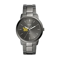 Men's Fossil  Gray Wilkes Colonels Minimalist Three-Hand Smoke Watch