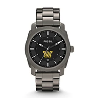 Men's Fossil Wilkes Colonels Machine Smoke Stainless Steel Watch