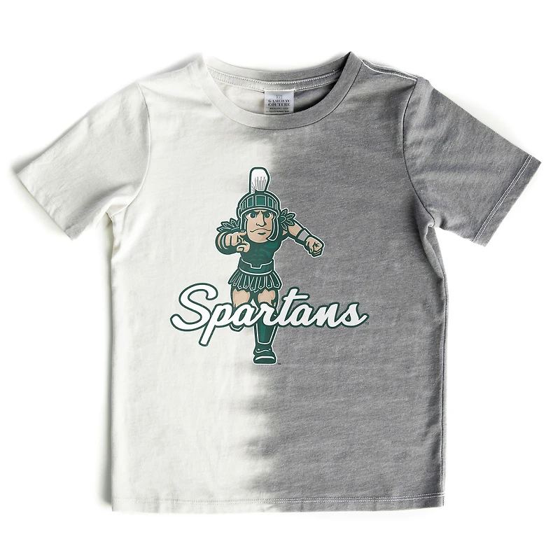 Girls Youth Gameday Couture Gray Michigan State Spartans Pacesetter T-Shirt