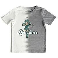 Girls Youth Gameday Couture  Gray Michigan State Spartans Pacesetter T-Shirt