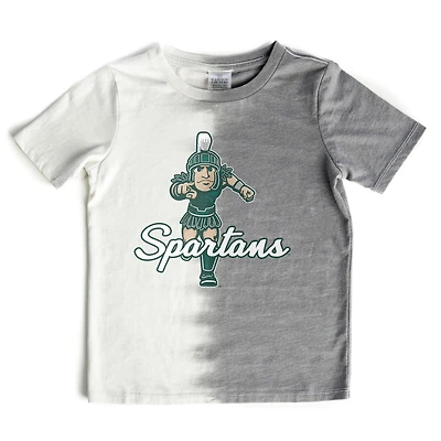 Girls Youth Gameday Couture Gray Michigan State Spartans Pacesetter T-Shirt