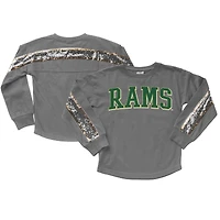 Girls Youth Gameday Couture  Gray Colorado State Rams Guess Who's Back Long Sleeve T-Shirt