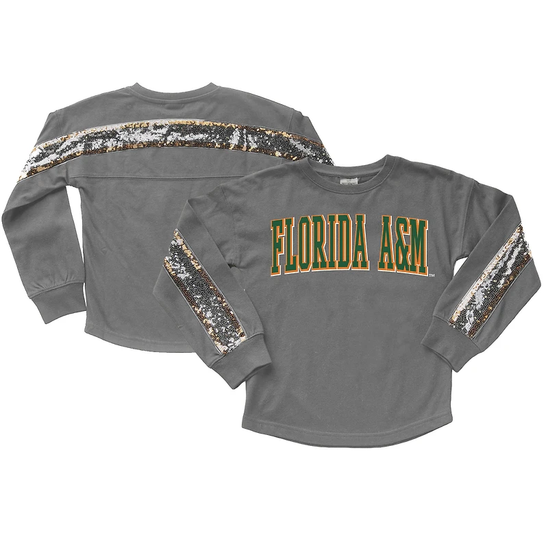 Girls Youth Gameday Couture Gray Florida A&M Rattlers Guess Who's Back Long Sleeve T-Shirt