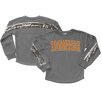 Girls Youth Gameday Couture  Gray Tennessee Volunteers Guess Who's Back Long Sleeve T-Shirt