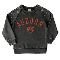 Girls Youth Gameday Couture  Charcoal Auburn Tigers Don't Blink Studded Long Sleeve T-Shirt