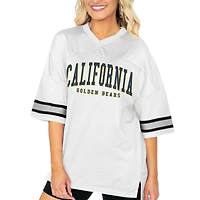 Women's Gameday Couture  White Cal Bears Option Play Oversized Mesh Fashion Jersey