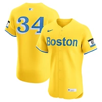 Men's Nike David Ortiz Gold Boston Red Sox City Connect Elite Jersey