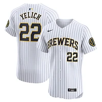 Men's Nike Christian Yelich White Milwaukee Brewers Alternate Alternate Elite Player Jersey