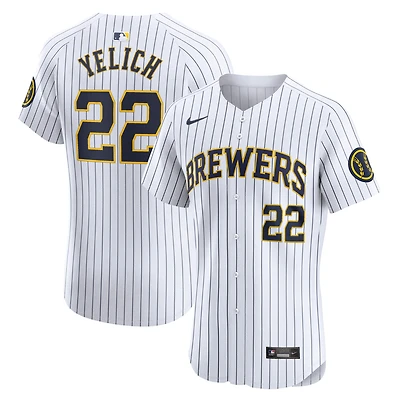 Men's Nike Christian Yelich White Milwaukee Brewers Alternate Alternate Elite Player Jersey