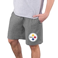 Men's Concepts Sport  Charcoal Pittsburgh Steelers Quest Knit Jam Shorts