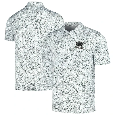 Men's Antigua White/Green Green Bay Packers Motion Polo
