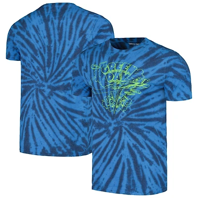 Unisex  Blue Green Day Dookie Line Art Dip-Dye T-Shirt