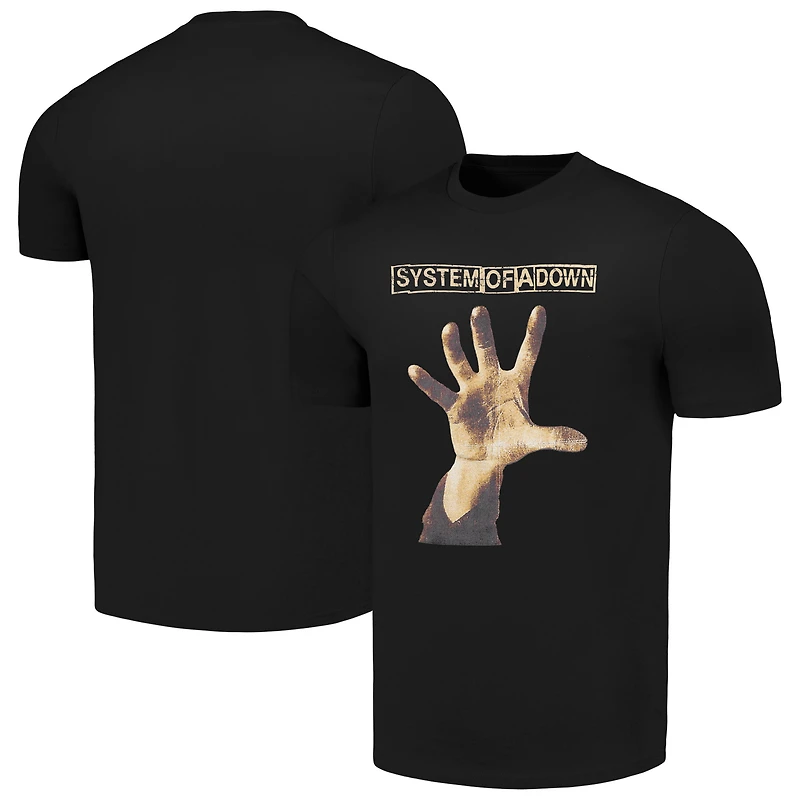 Unisex  Black System of a Down Hand T-Shirt