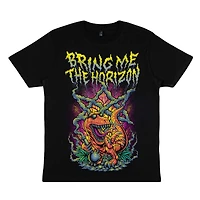 Unisex  Black Bring Me the Horizon Smoking Dinosaur T-Shirt