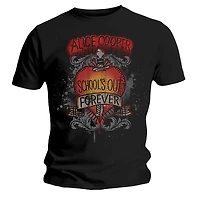 Unisex  Black Alice Cooper School's Out Dagger T-Shirt