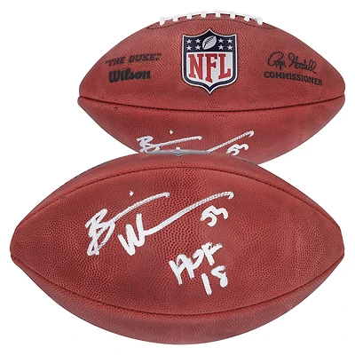 Brian Urlacher Chicago Bears Autographed Duke Full Color Football with "HOF 18" Inscription