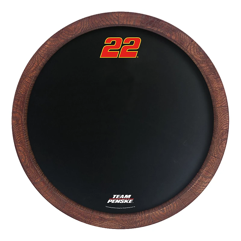 Joey Logano 20.25'' Faux Barrel Top Sign