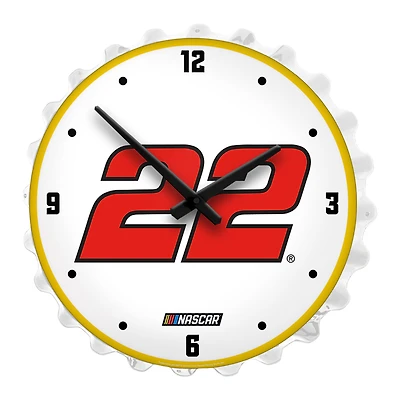 Joey Logano 19" Bottle Cap Lighted Wall Clock