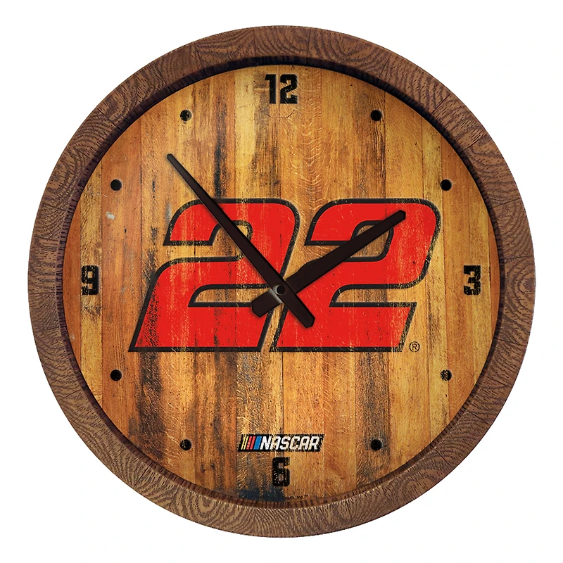 Joey Logano 20.25" Barrel Top Wall Clock