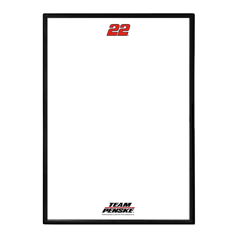 Joey Logano 19" x 27" Framed Dry Erase Board