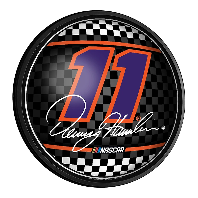 Denny Hamlin 18'' Round Slimline Illuminated Wall Sign