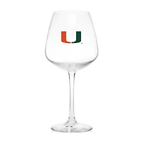 Miami Hurricanes 18oz. Stemmed Wine Glass