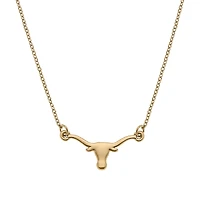 Women's CANVAS Style Texas Longhorns Gold Plated Pendant Necklace