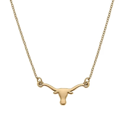 Women's CANVAS Style Texas Longhorns Gold Plated Pendant Necklace