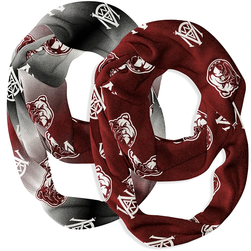 Vive La Fete  Alabama A&M Bulldogs Two-Piece Infinity Scarves Set