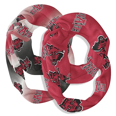 Vive La Fete  Arkansas State Red Wolves Two-Piece Infinity Scarves Set