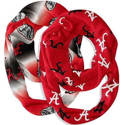 Vive La Fete  Alabama Crimson Tide Two-Piece Infinity Scarves Set