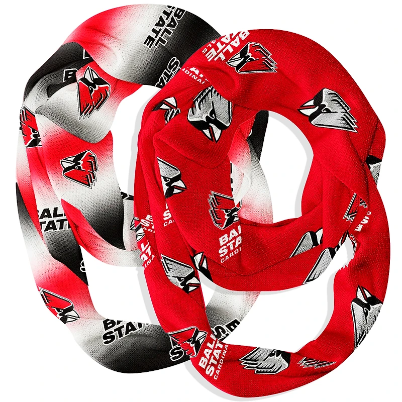 Vive La Fete  Ball State Cardinals Two-Piece Infinity Scarves Set