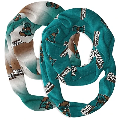 Vive La Fete  Coastal Carolina Chanticleers Two-Piece Infinity Scarves Set